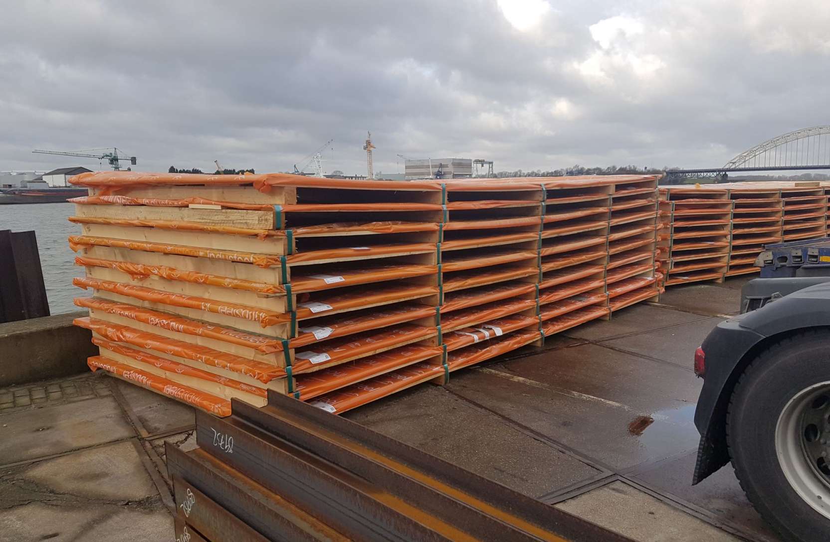 RVS-platen 316 uit walsing voor een export project